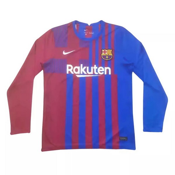 Trikot Barcelona Heim ML 2021-22 Rote Blau Fussballtrikots Günstig